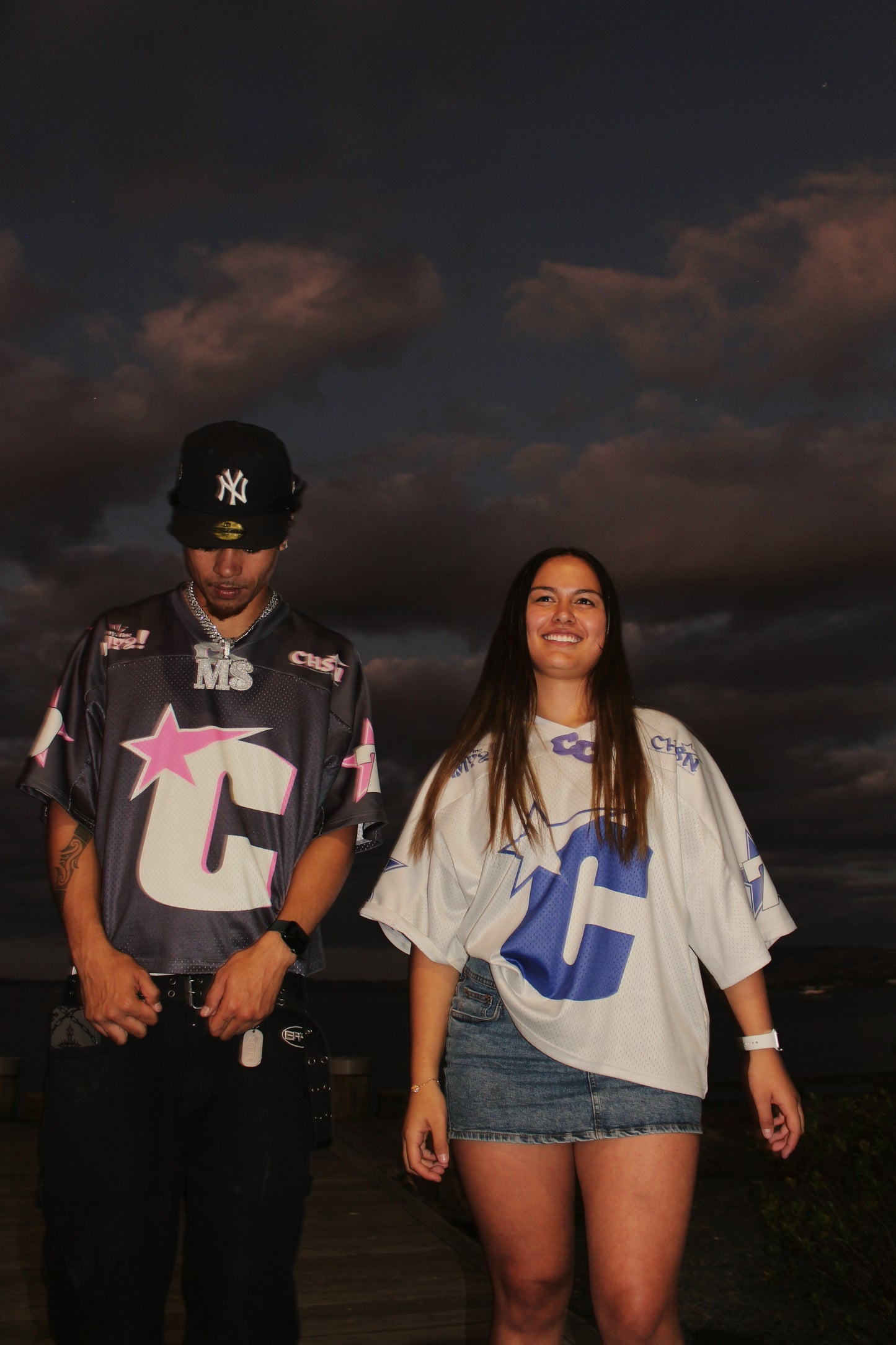 Pink + Navy Jeserys